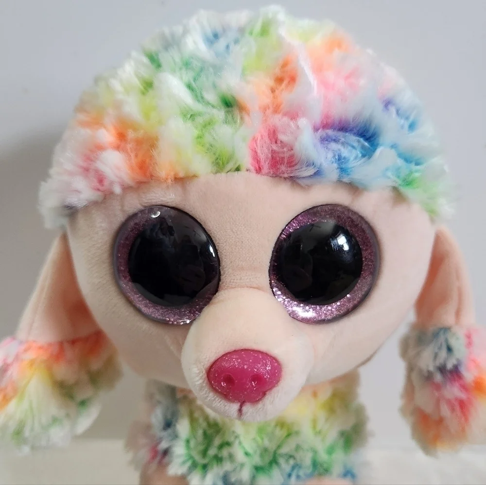 Ty Rainbow Beanie Boos Poodle Dog 10